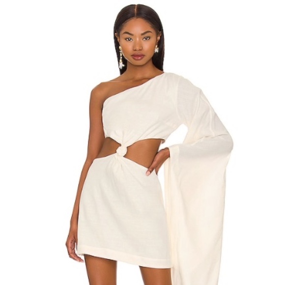 NWT Cult Gaia Asymetrical Cut Out Dress White Ivory Size XS - Picture 1 of 2